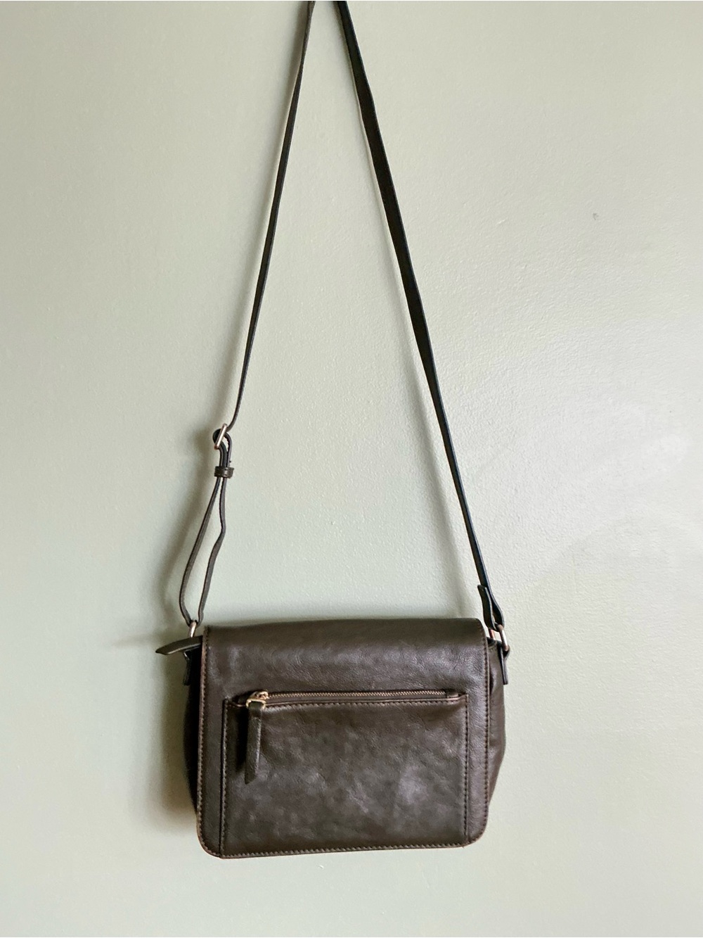Danier Leather Bag Green USA Y2K Quiet Luxury Dark Academia Minimalist VTG Boho